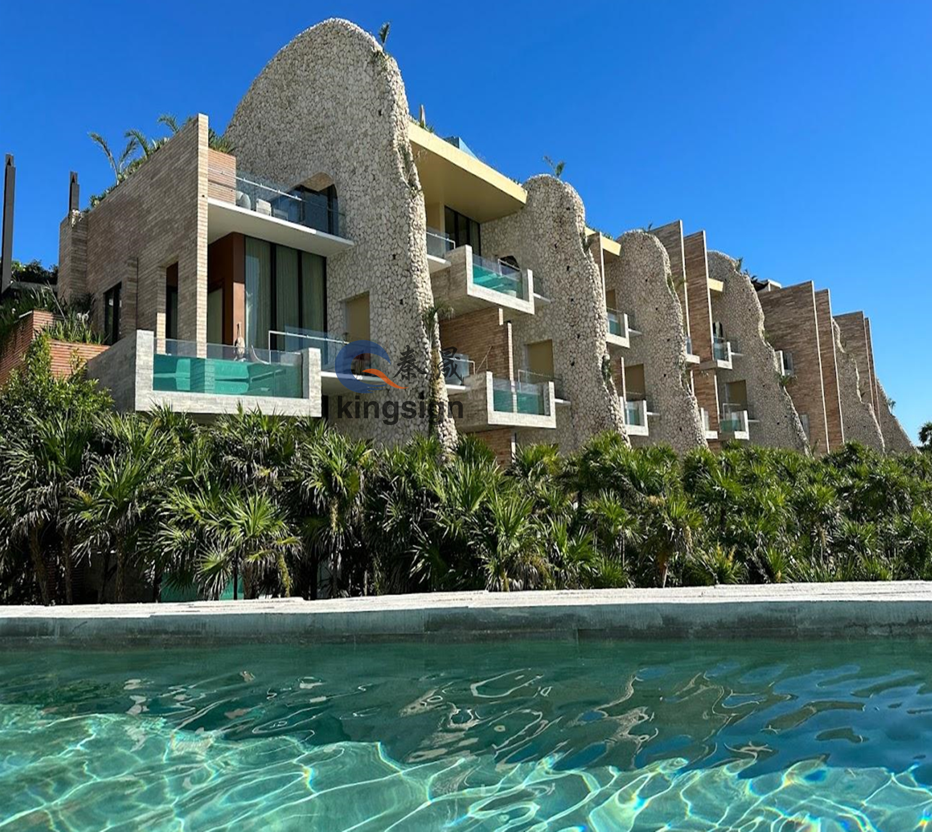 کنگ سائن ایکریلک پول ونڈو اور ویونگ پینل